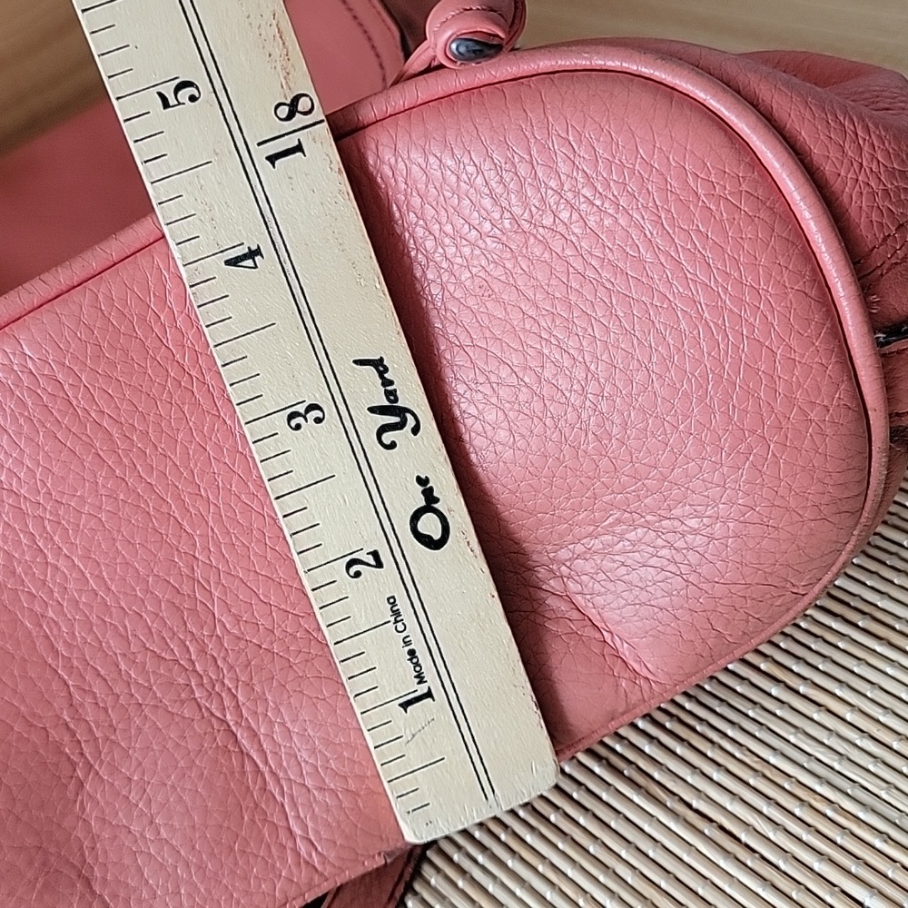 Coach Park Coral Pebbled Leather Turnlock Drawstring Closure Backpack - Picture 15 of 15